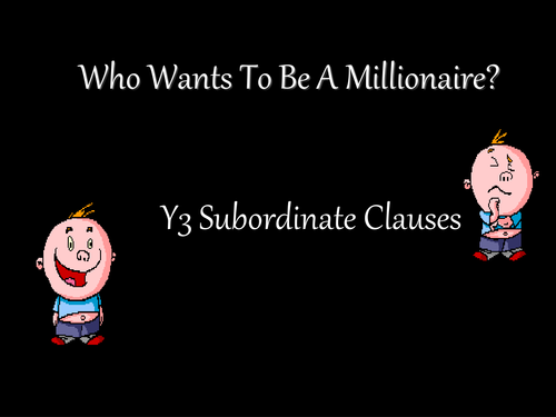 Differentiated lesson plan, including resources for Subordinate clauses for year 3