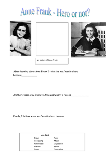 Anne Frank - Is she a hero or not?