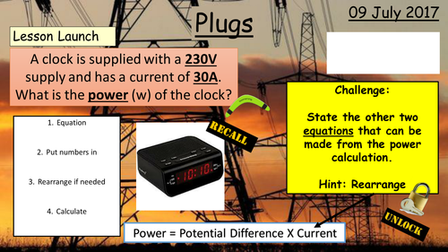 New AQA Physics 5.2 Cables and Plugs