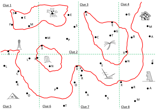 Drawing bearings treasure Hunt (Activity)