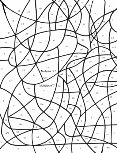 Factors and multiples (colour in)