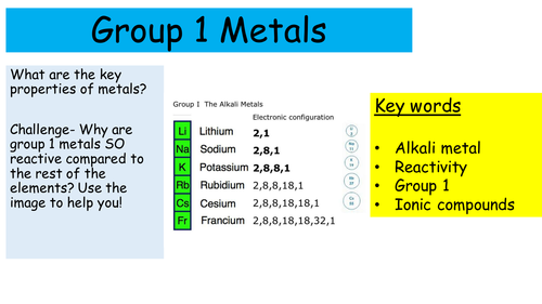 Group 1 & Transition metals