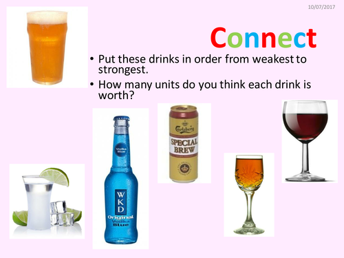KS3 Activate Science 2 Health and Lifestyle lesson 7 Alcohol