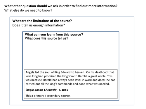 The Death of Edward the Confessor Source Analysis Activity
