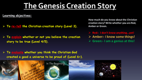The genesis and Chinese creation story - Two lessons