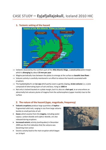 Case Study on Eyjafjallajokull 2010 eruption Iceland