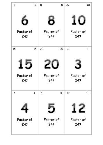 Uno Factors and Multiples