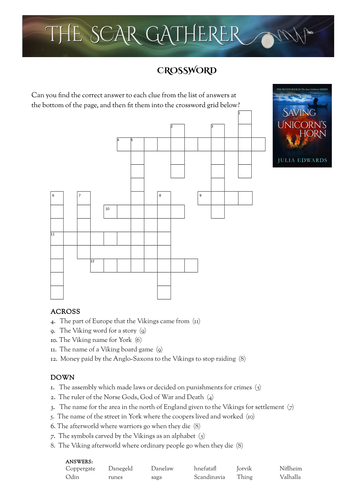 Viking Britain crossword and word search Teaching Resources