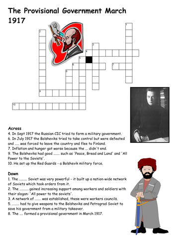 The Provisional Government March 1917 Crossword