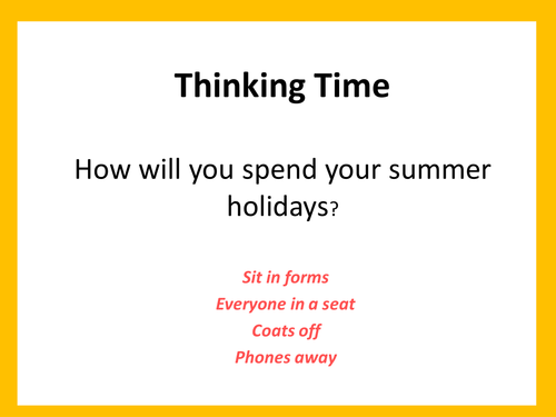 Summer Holidays end of year assembly + update