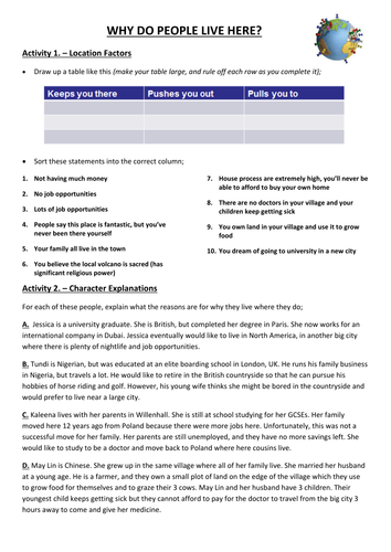 Migration Choices - single lesson