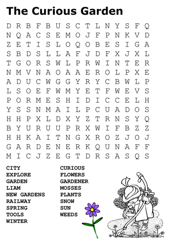 The Curious Garden Word Search