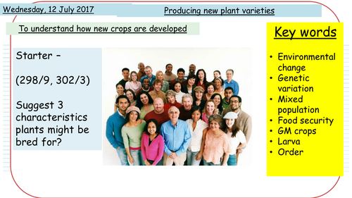 Producing new plant species (GM crops) - NEW AQA GCSE