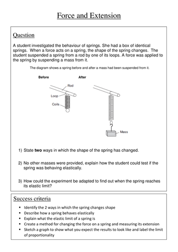 High Impact Marking Force and Extension (AQA New Spec)