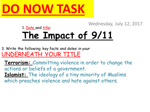 "Did the Terrorists win?" Source-Based 9/11 Impact Lesson