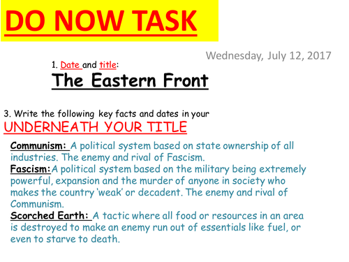 "How did the Soviets turn the tide?" Source-based lesson on the WWII Eastern Front
