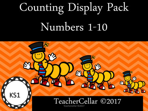 Numbers 1-10 Classroom Display Pack (Theme Caterpillars)