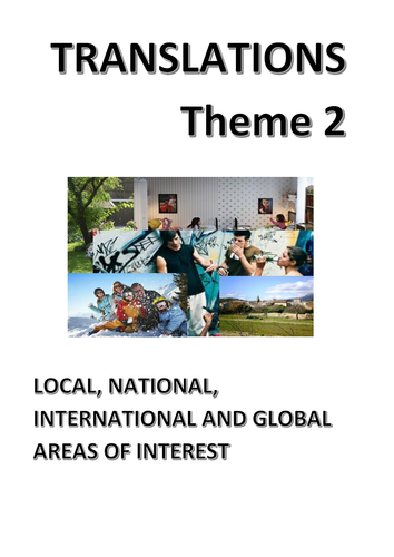Spanish GCSE: Theme 2(Local, regional, international and global areas...). Translation - UPDATED