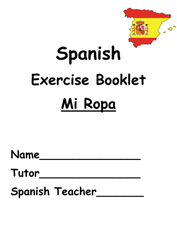 La ropa! Booklet of work