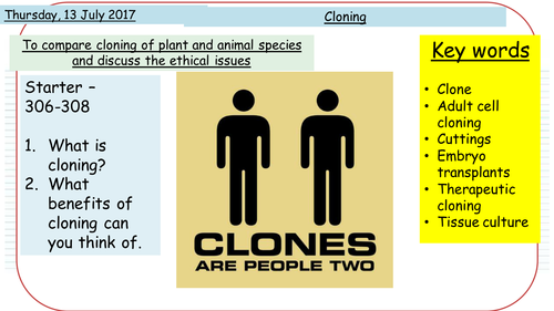 Plant & Animal Cloning, Gene therapy and ethics - NEW AQA GCSE