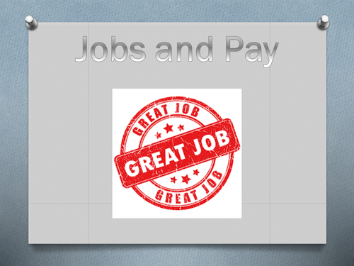 6th form tutor resource on jobs and pay