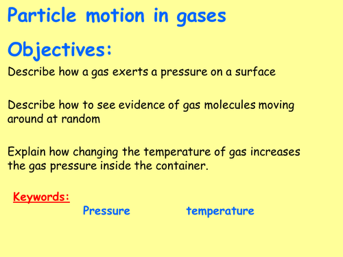 New AQA P3.5 (New Physics GCSE spec 4.3 - exams 2018) - Particle motion in gases
