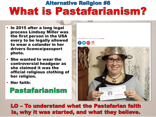 Pastafarianism Church Of The Flying Spaghetti Monster Teaching Resources