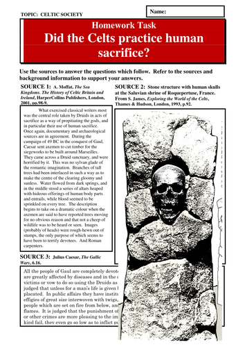 Did the Celts practice human sacrifice?