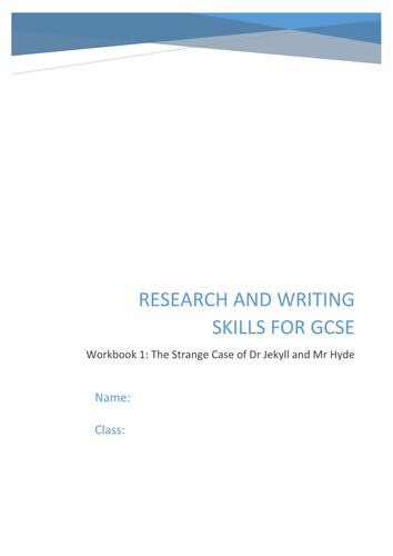 AQA English Literature GCSE Jekyll and Hyde Workbook