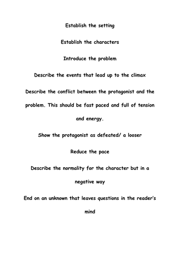 How to structure a short narrative