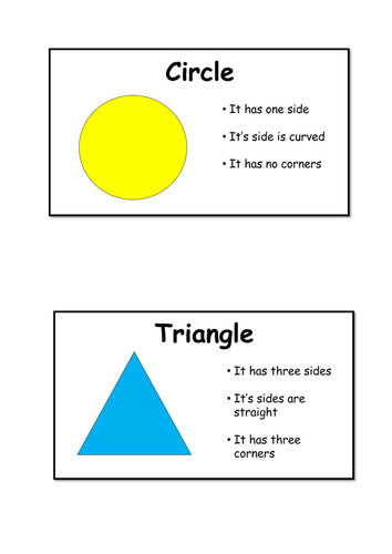 2D Shape Flash Cards