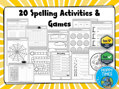 spelling activities games teaching resources