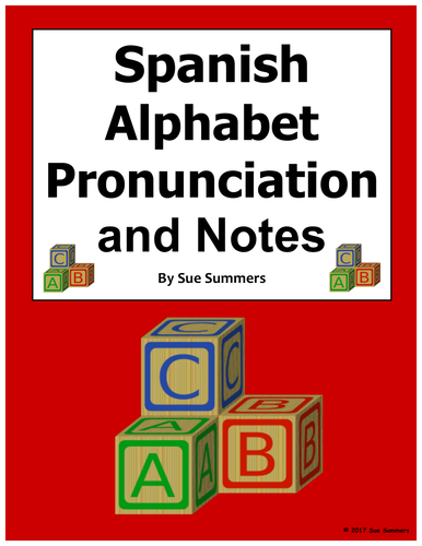 Spanish Alphabet Pronunciation and Notes - El Alfabeto