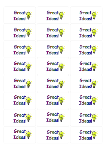 Great Ideas Labels