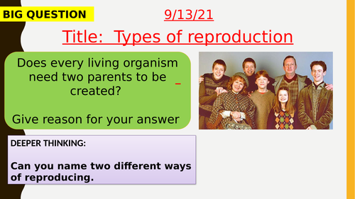 AQA new specification-Types of reproduction-B13.1