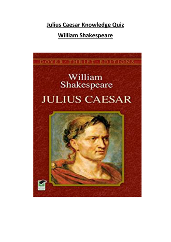 Julius Caesar Knowledge Quiz