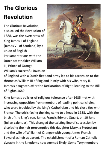 The Glorious Revolution Handout