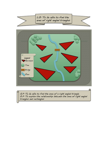Area of Triangles complete lesson (powerpoint slides, worksheet, and lesson plan) Y6