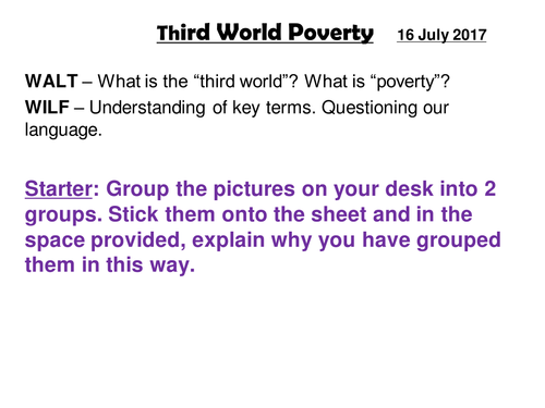 Full Unit; Third World poverty, MDGs, South Sudan, microfinance, KIVA Loans (7 lessons)