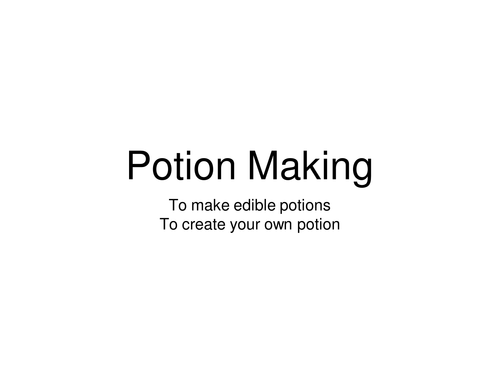 Potion making lesson