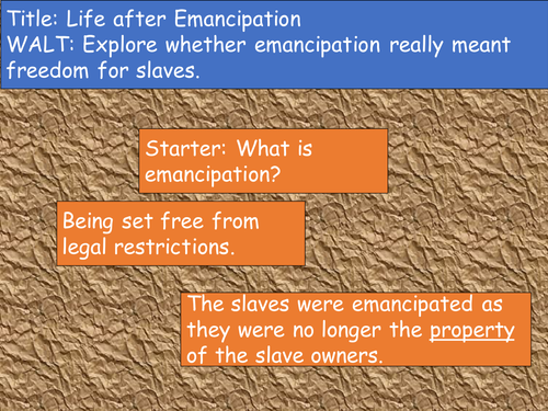 Slavery Bundle (7 lessons with homework, differentiation and fully resourced)