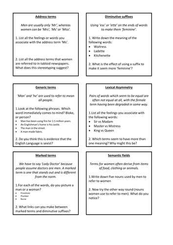 Gender bias in written texts