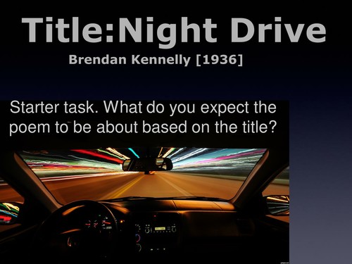Night Drive by Brendan Kennelly