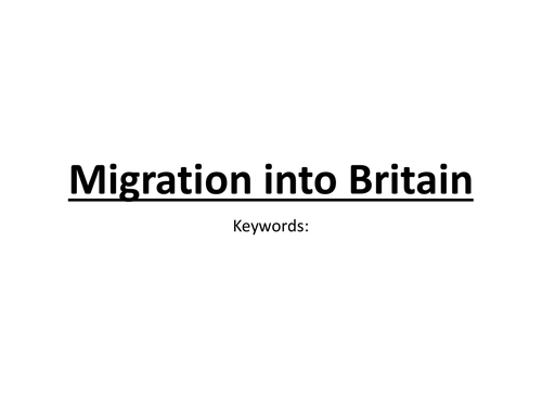Migration into Britain