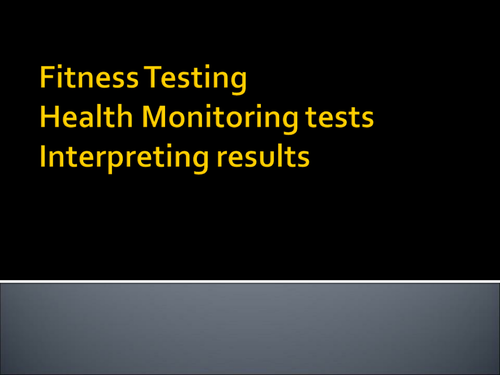 Health Screening and Testing
