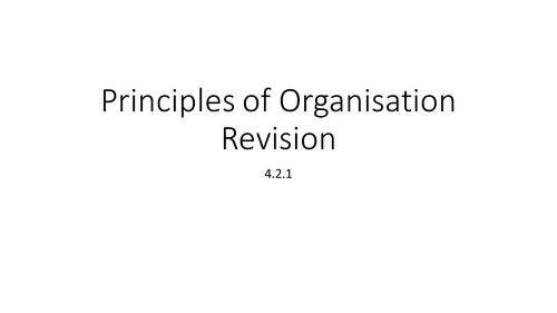 New Spec AQA Principles of organisation & animal tissues, organs and system Revision 4.2.1 & 4.2.2