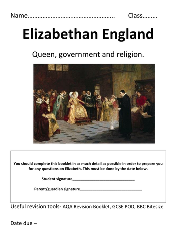 Elizabethan Revision Booklet GCSE