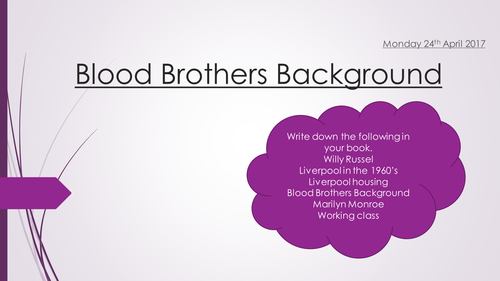 Blood Brothers Full Scheme of Work