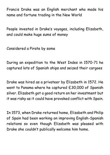 KS4 - History GCSE - Elizabethan England - Rivalry between England and Spain