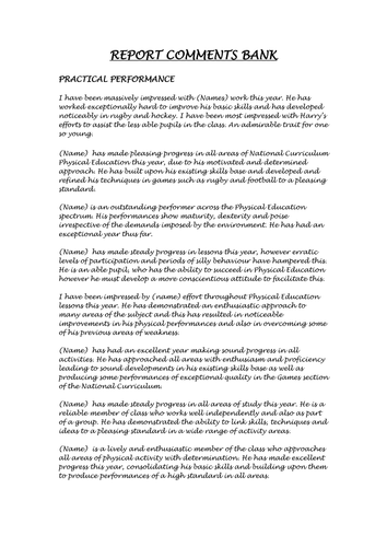 Report writing bible